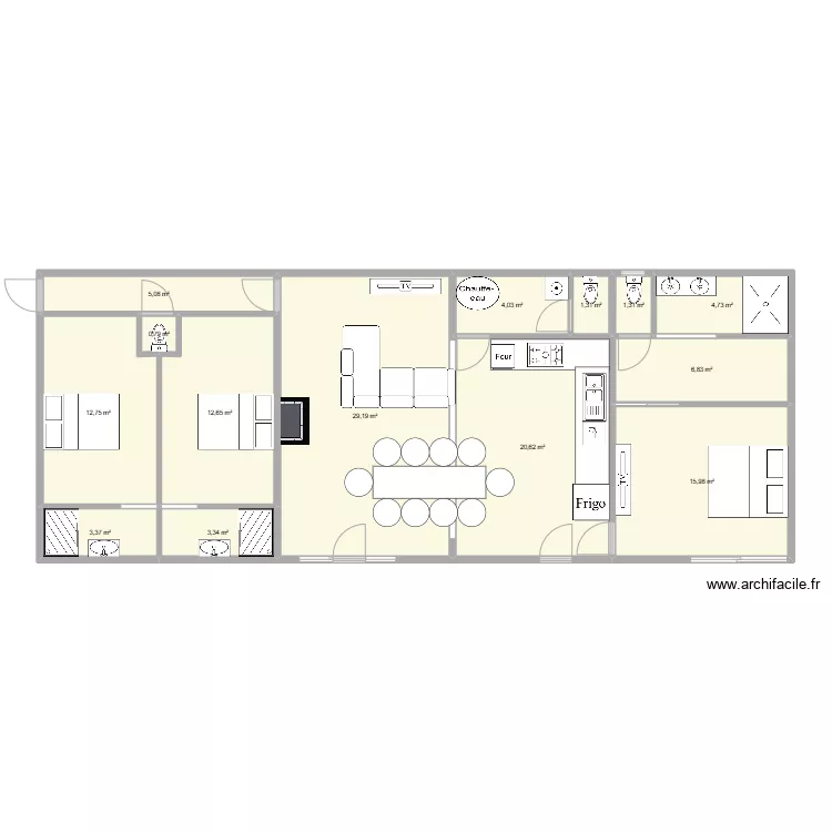 Base plan maison. Plan de 