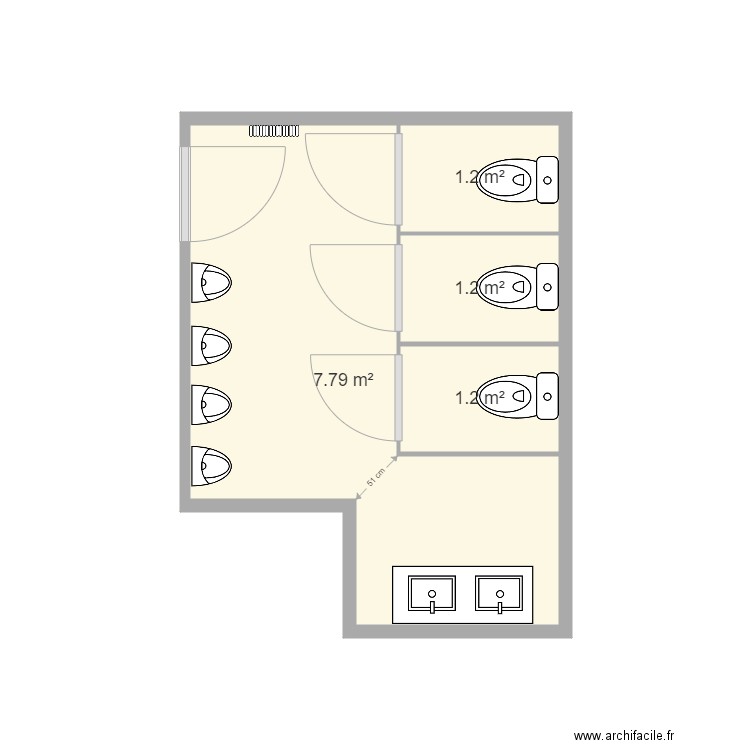 wc pagnol 2. Plan de 0 pièce et 0 m2