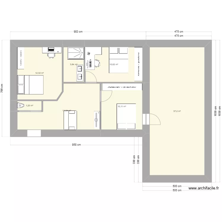 etage version avec salon. Plan de etage version avec salon. Plan de