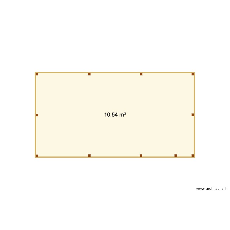 abri de jardin. Plan de 1 pièce et 11 m2