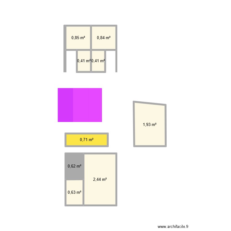 garage 1. Plan de 5 pièces et 6 m2