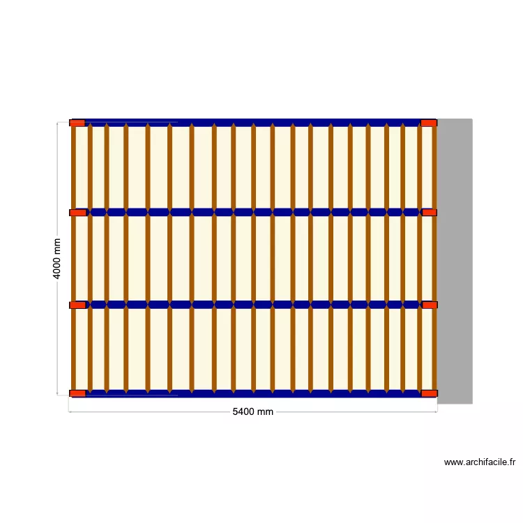 Caughran. Plan de 57  et 16 m²
