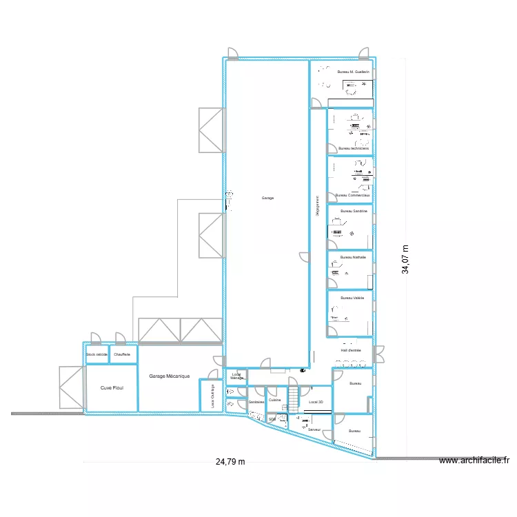 Lorillou Angouins. Plan de 19 pièces et 443 m² Lorillou Angouins. Plan de 19 pièces et 443 m²