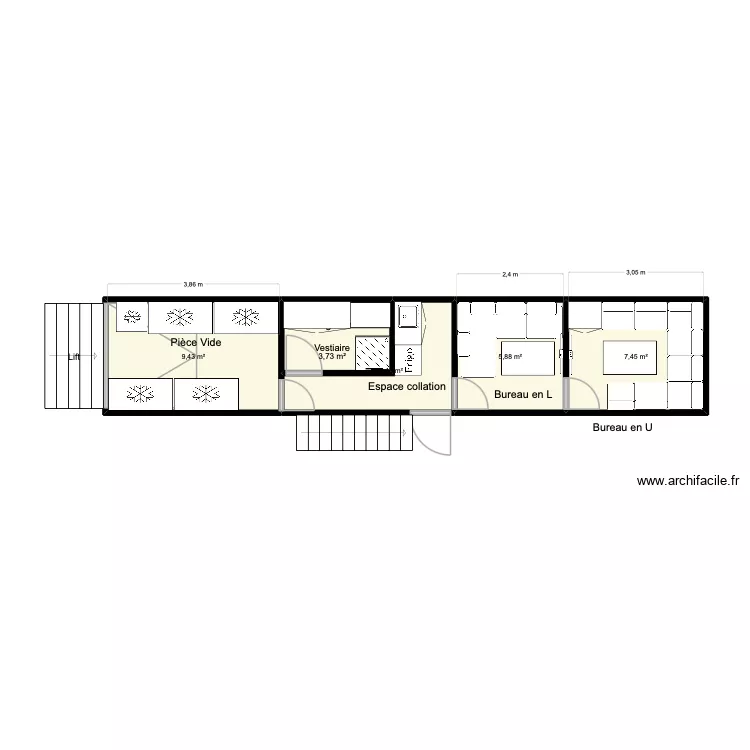 Plan Megacover avec GP Lounge. Plan de 