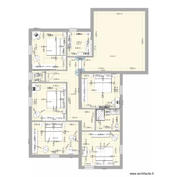 CRIS 1. Plan de 9 pièces et 138 m² CRIS 1. Plan de 9 pièces et 138 m²