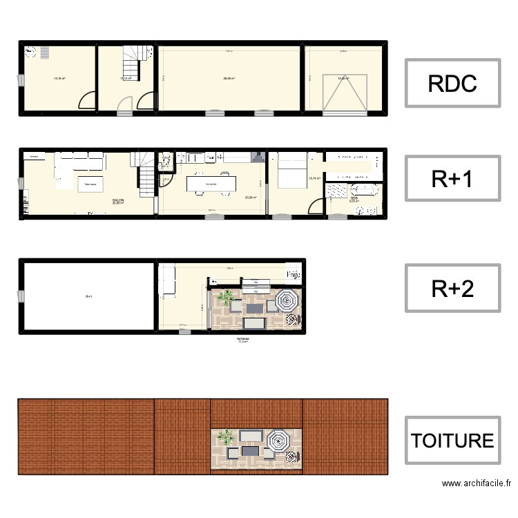 MOURIES pipo. Plan de 17 pièces et 280 m2