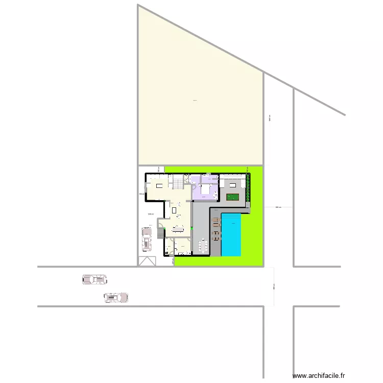 Villa 5 V3. Plan de 22  et 1395 m²