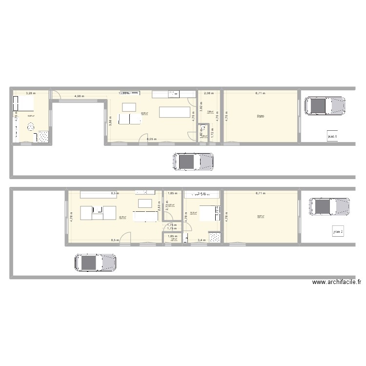 vinassan 1 - avec patio. Plan de 10 pièces et 196 m2