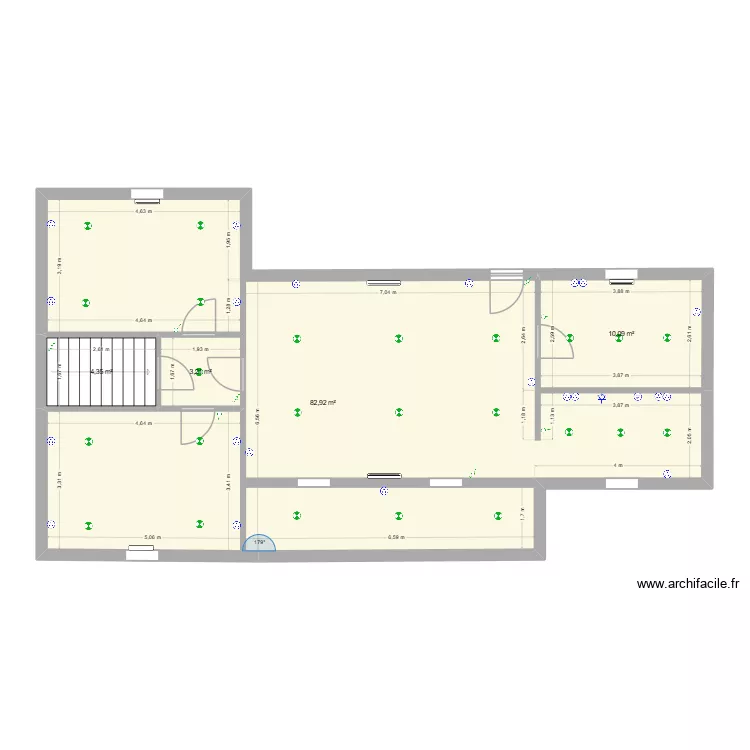 maison. Plan de 4  et 101 m²