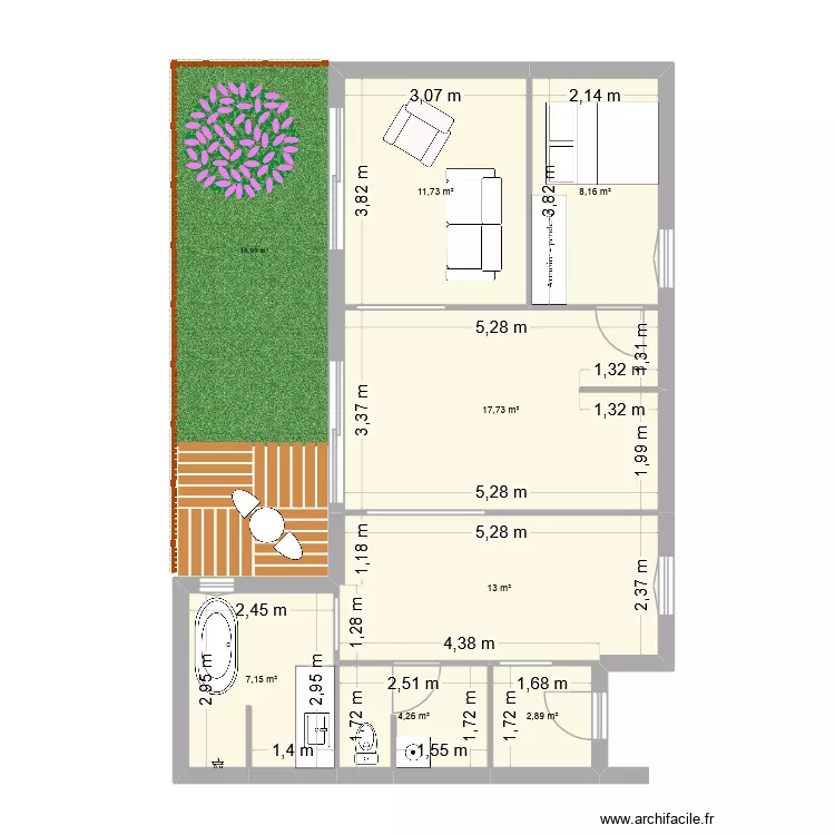 SummersDen1. Plan de 5 et 57 m² SummersDen1. Plan de 5 et 57 m²