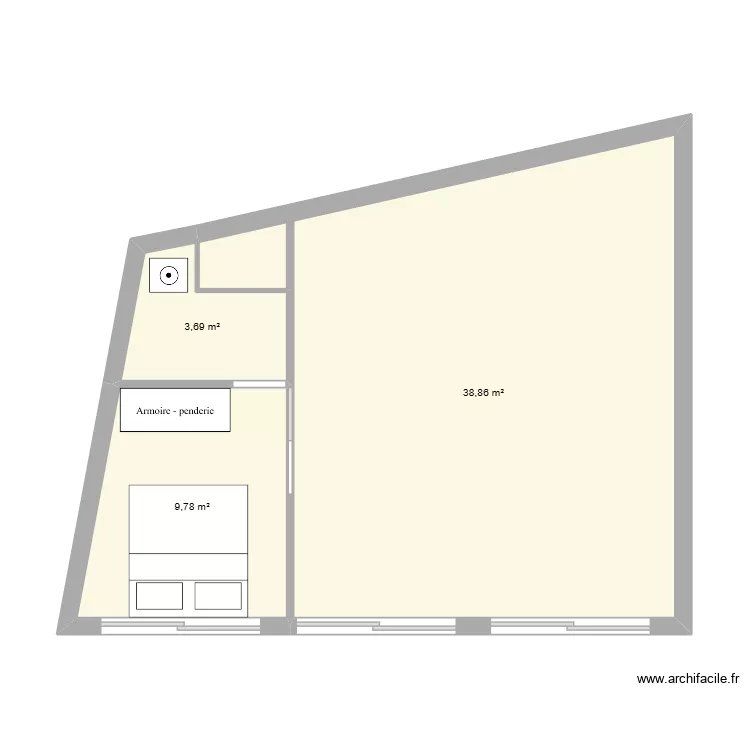 MAREIL reel. Plan de 3 pièces et 52 m² MAREIL reel. Plan de 3 pièces et 52 m²