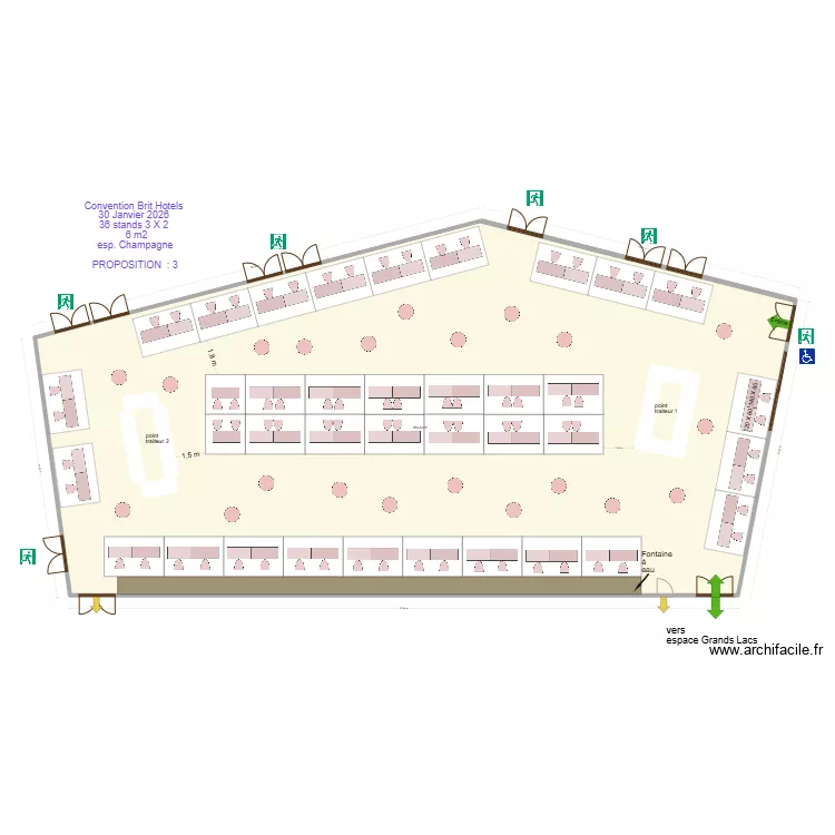 Convention Brit Hotels 30 Janvier 2026  espace champagne prop 2. Plan de 