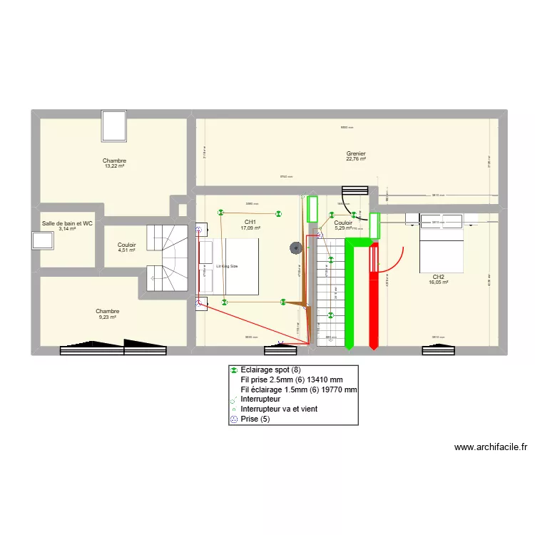 1ER LACHAPELLE 2. Plan de 10  et 93 m²
