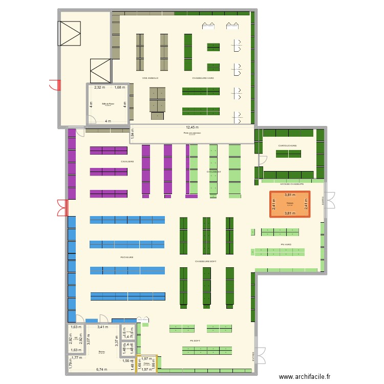 Bergerac. Plan de 8 pièces et 84 m2