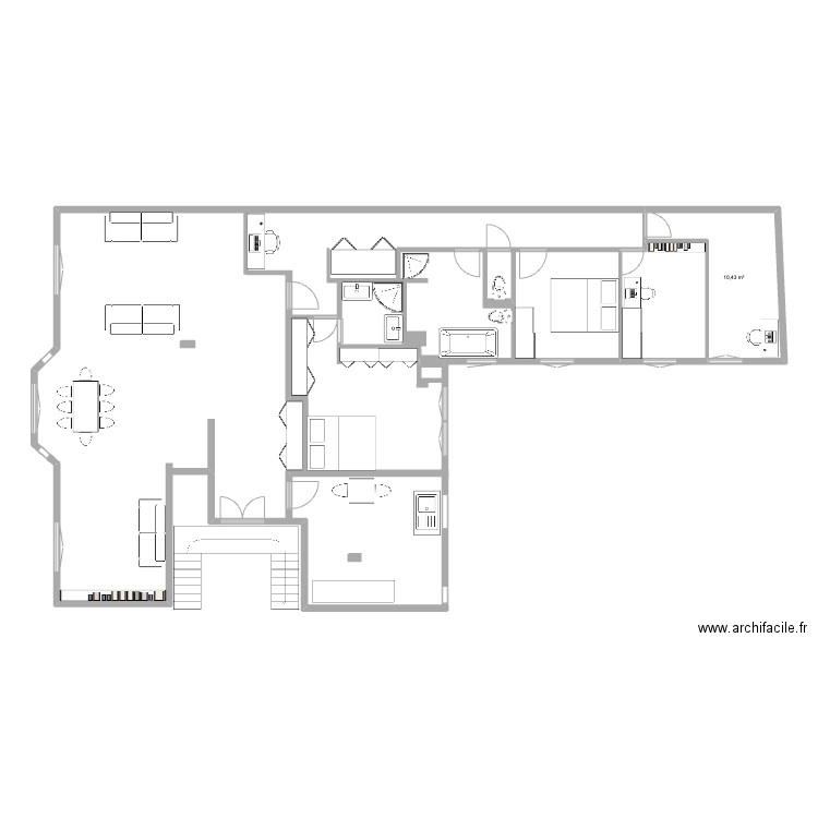 Appart Courcelles. Plan de 0 pièce et 0 m2