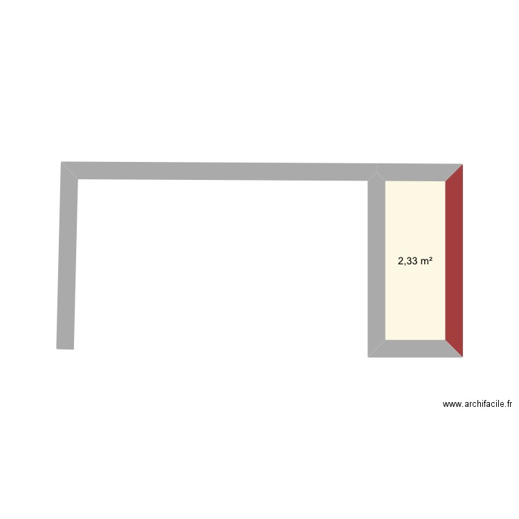 Mouettes. Plan de 1 pièce et 2 m2