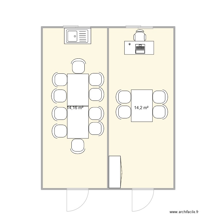 D3E CHANTIER BEAUMONT MONTEUX 26600. Plan de 2 pièces et 28 m2