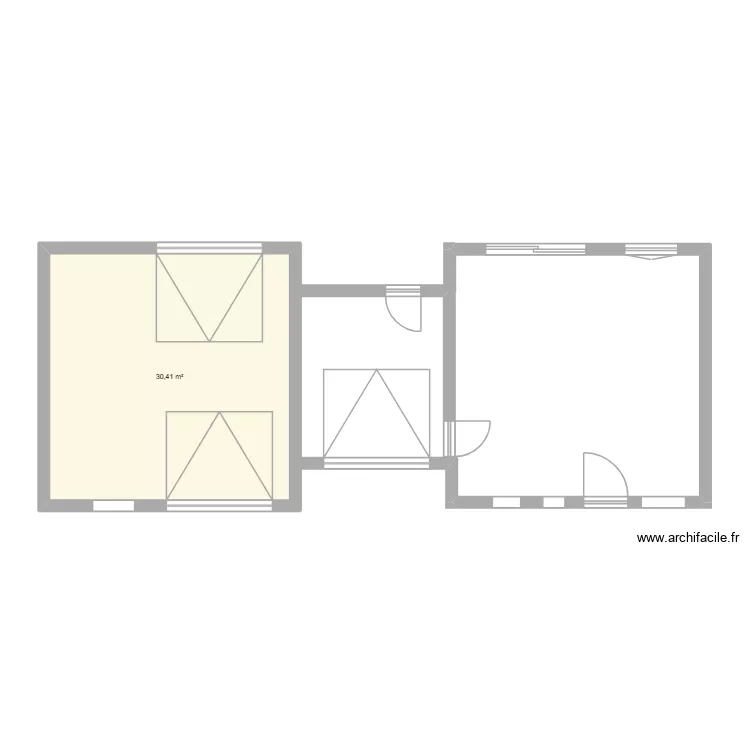 2 eme garage. Plan de 1  et 30 m²