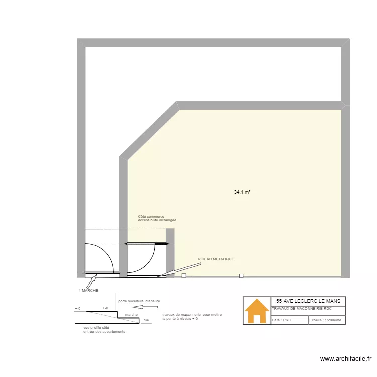 RDC LE MANS. Plan de 