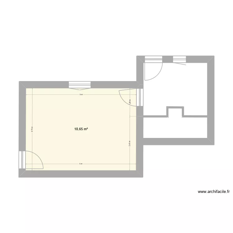 MARJOLAINE. Plan de 1 et 19 m² MARJOLAINE. Plan de 1 et 19 m²