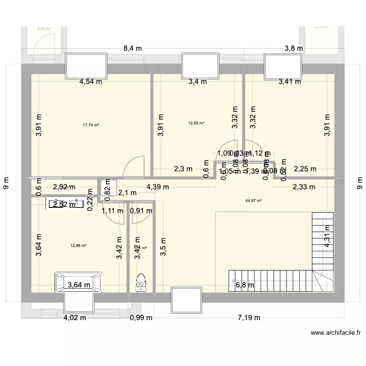 Larmor. Plan de 10 et 106 m² Larmor. Plan de 10 et 106 m²