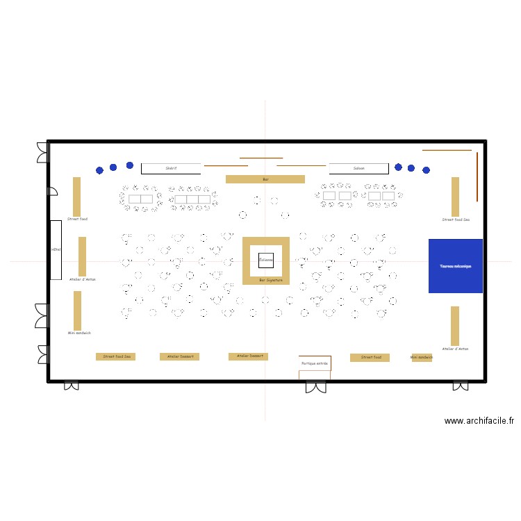 Salle annexe Arena. Plan de 1 pièce et 1053 m2