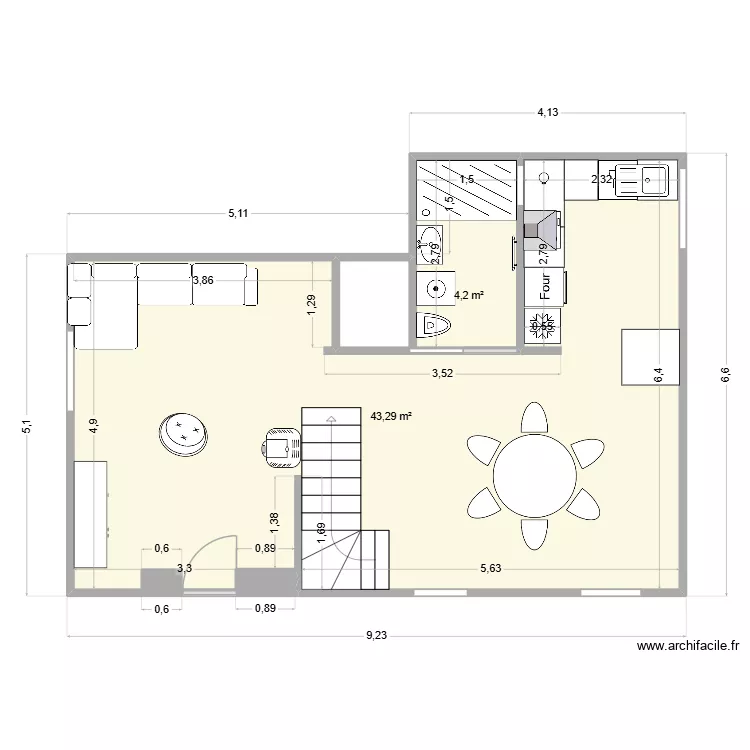 Isabelle_Mens antoine. Plan de 3  et 49 m²
