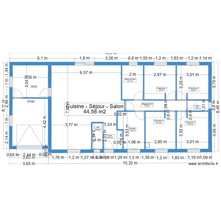 Tanguy - Popo ( Plan ). Plan de 11 pièces et 90 m2