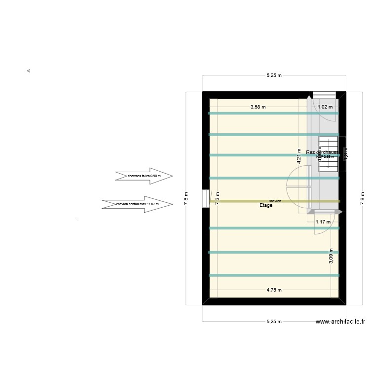 garache 2. Plan de 2 pièces et 34 m2
