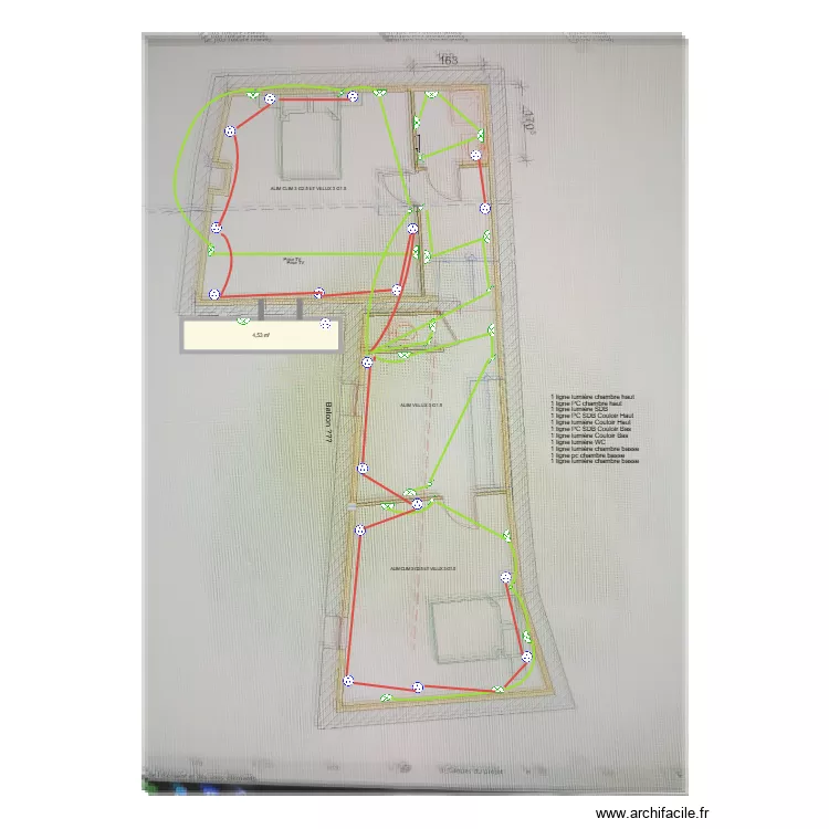 Plan elec 2 eme Etage. Plan de 1 et 5 m² Plan elec 2 eme Etage. Plan de 1 et 5 m²