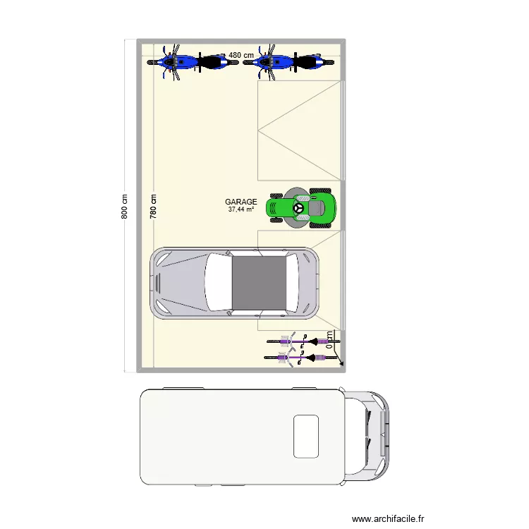 PLAN GARAGE AMENAGEMENT. Plan de 