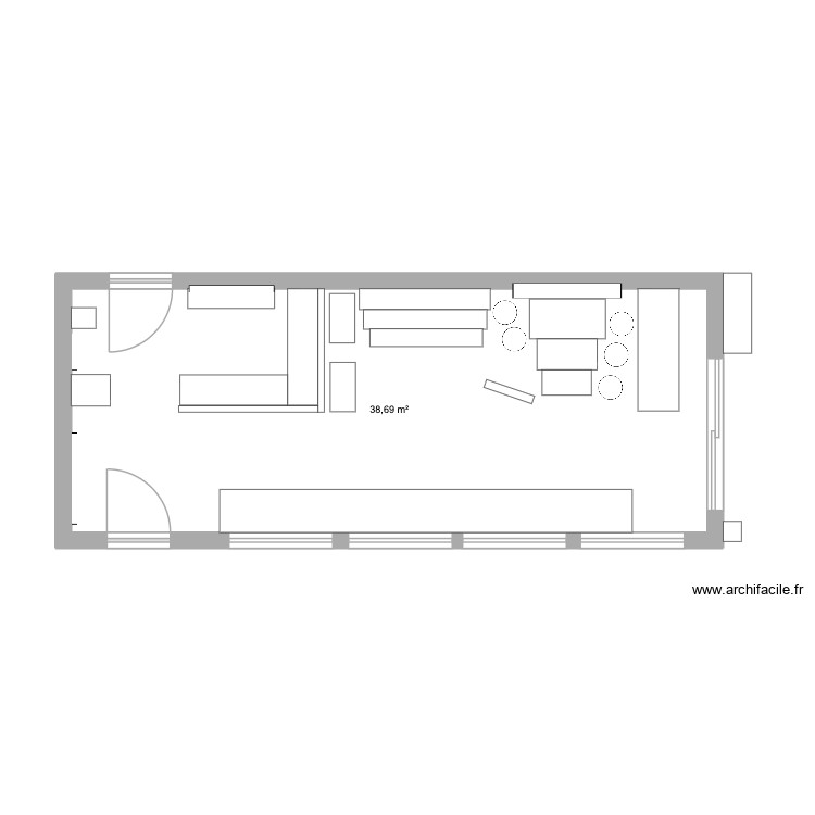 L\'arrosoir. Plan de 0 pièce et 0 m2