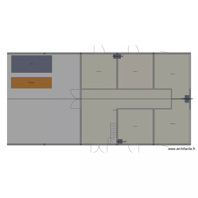 Batiumentvougy11. Plan de 9  et 349 m²