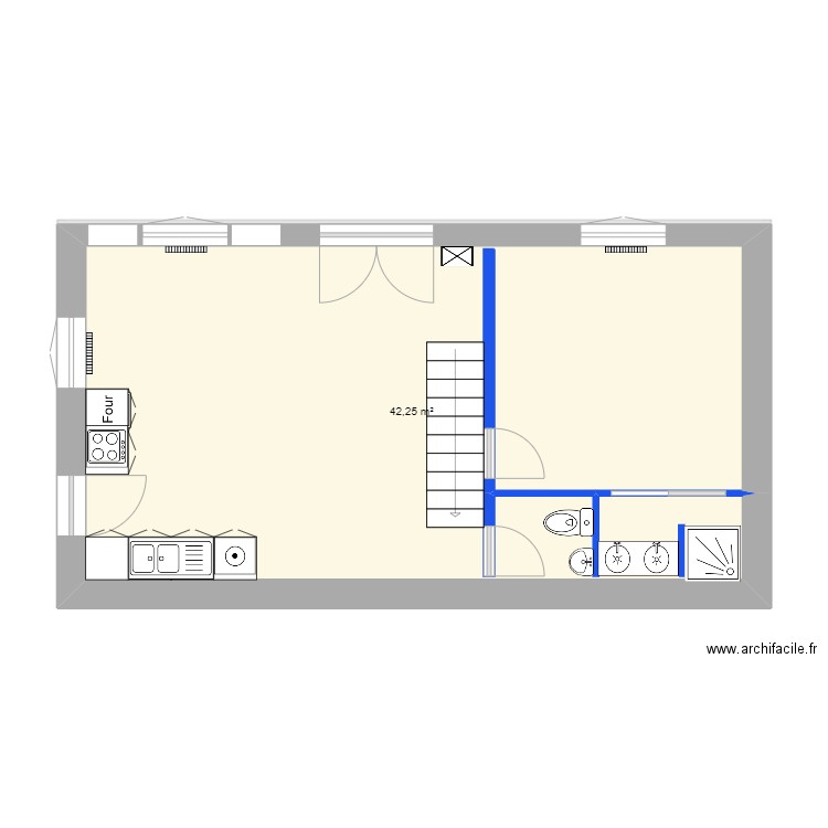 rdc Montreuil structure. Plan de 20 pièces et 117 m2