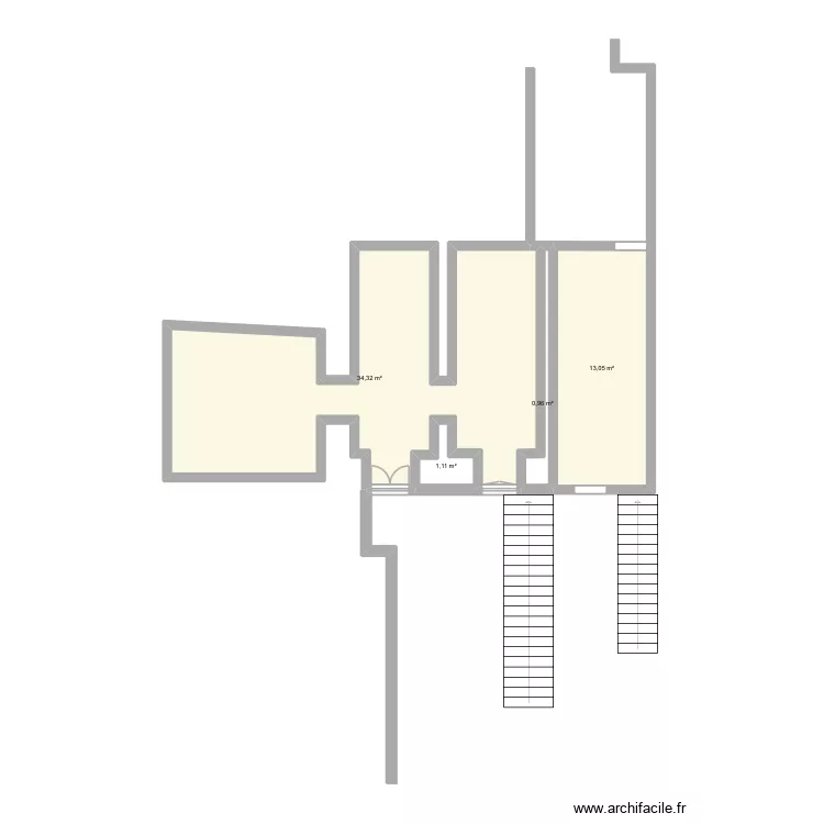 Ground floor 1 - August 2026. Plan de 4  et 49 m²