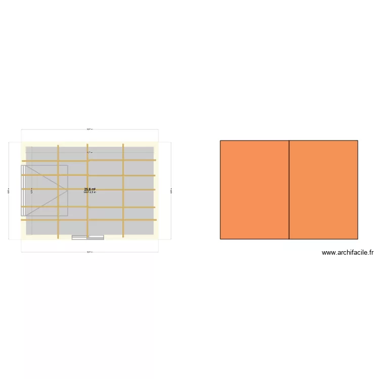 garage 07042026. Plan de 1  et 26 m²