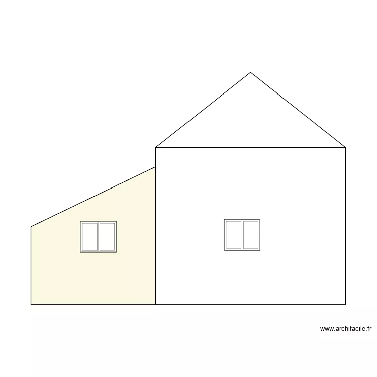 pignon nord. Plan de 