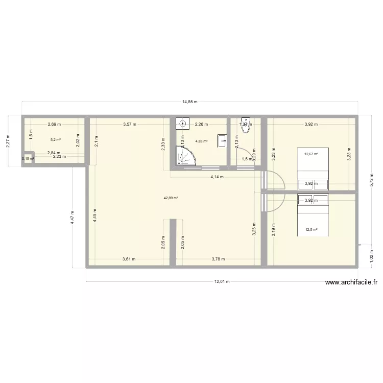 combles TER VVaAADA. Plan de 