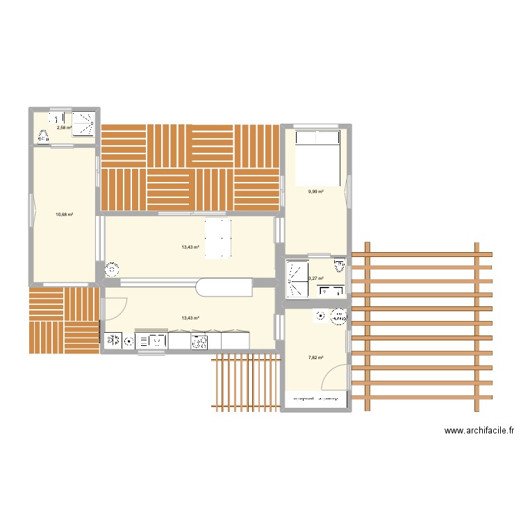 4 modules - Sandrine. Plan de 0 pièce et 0 m2