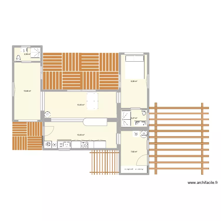 4 modules - Sandrine. Plan de 