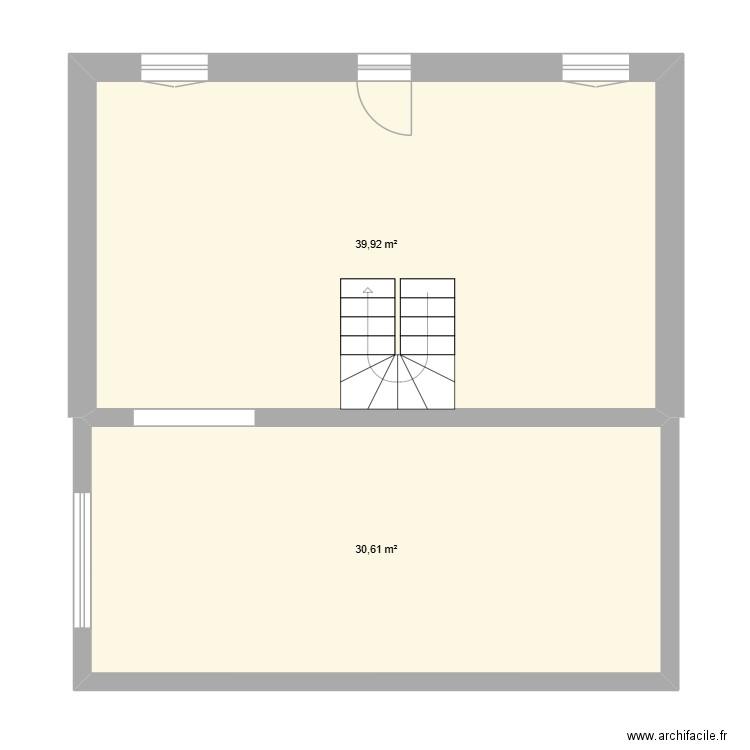 SCAER. Plan de 2 pièces et 71 m2