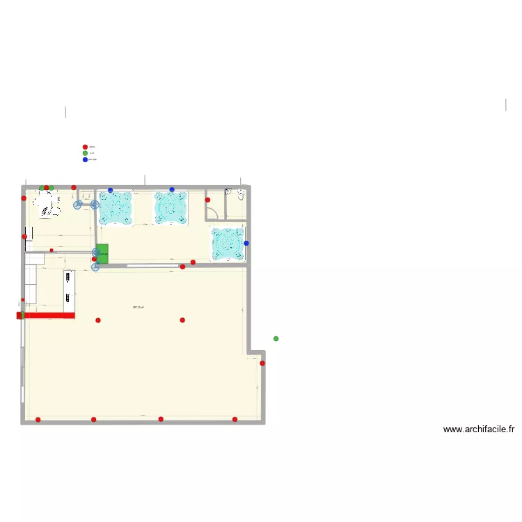 ibiza lempdes prise. Plan de 1  et 197 m²