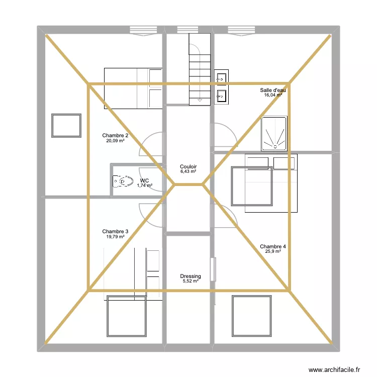 Toto R+1 Prj 2. Plan de 