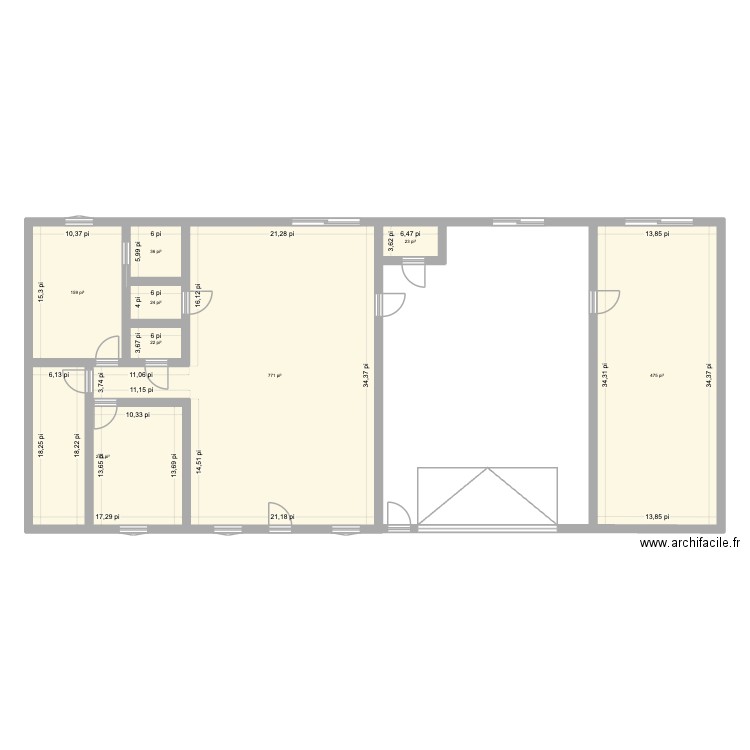 New House n studio st-Ax. Plan de 8 pièces et 164 m2