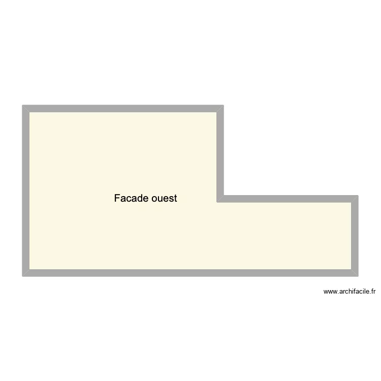 Facade OUEST projet. Plan de 