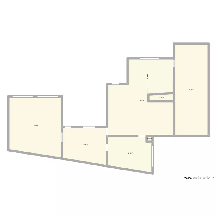 leo lagrange. Plan de 6  et 197 m²