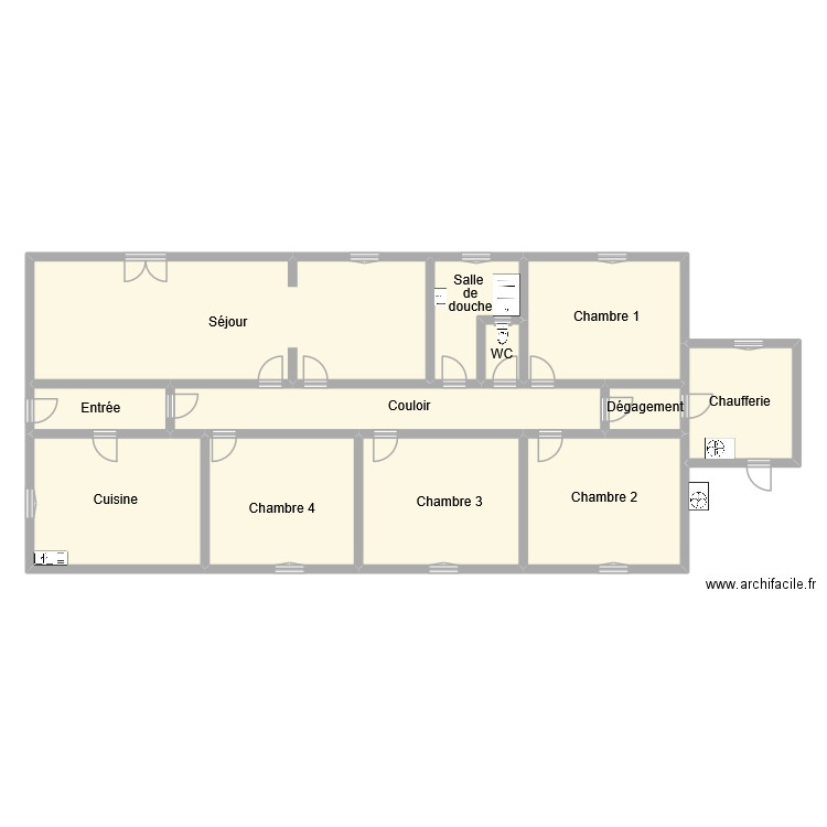 perraguin maiosn. Plan de 12 pièces et 214 m2