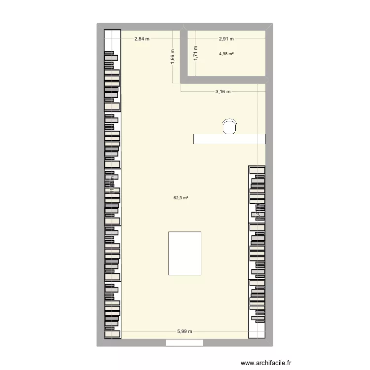 calzedonia. Plan de 2  et 67 m²