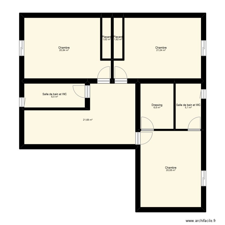 MAISON 1 ETAGE. Plan de 9 pièces et 105 m2