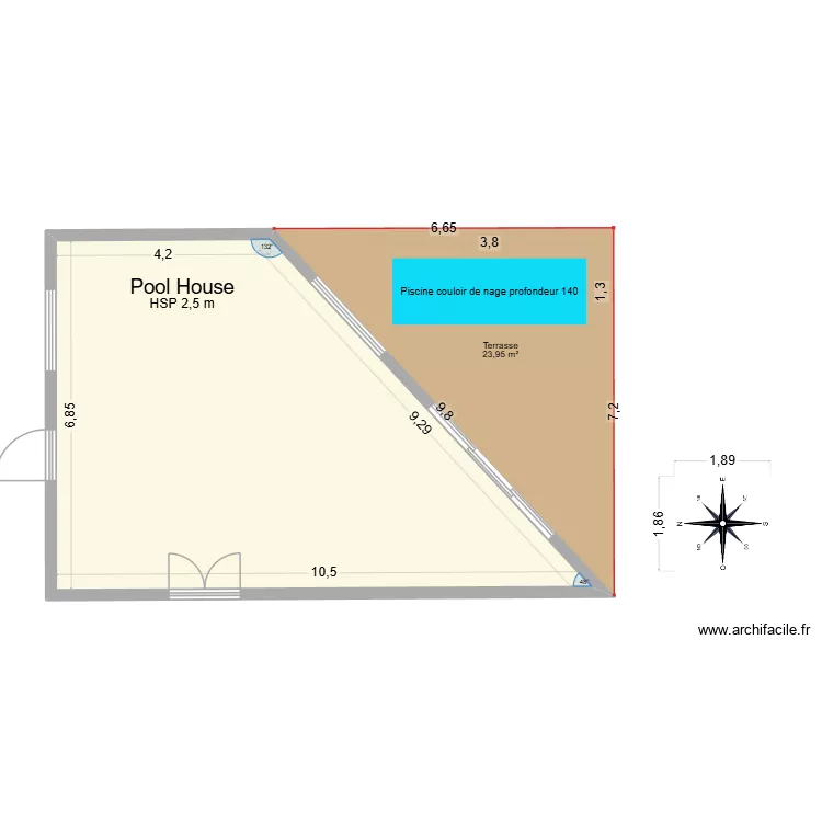 Exercice IMTB. Plan de 1 Pièce et 50 m²